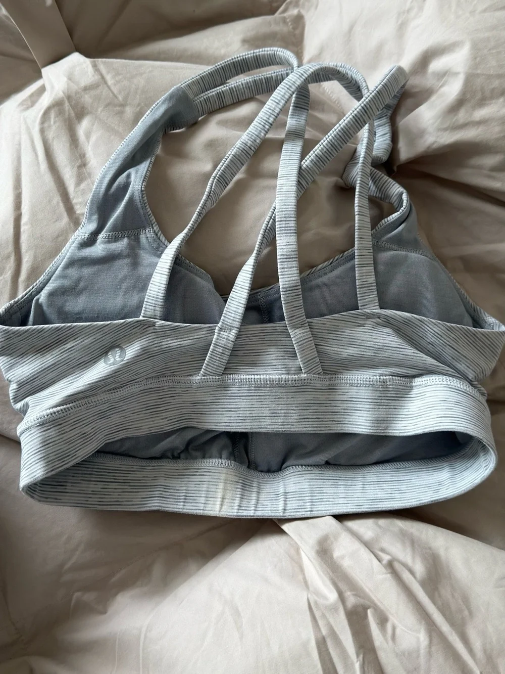 Lululemon energy bra - white striped size 4